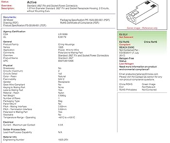 Amazon.com: Molex (2-Circuits) Male & Female Receptacle Plug